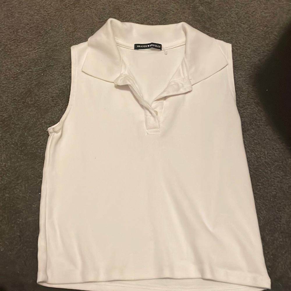 BRANDY MELVILLE white collared tank